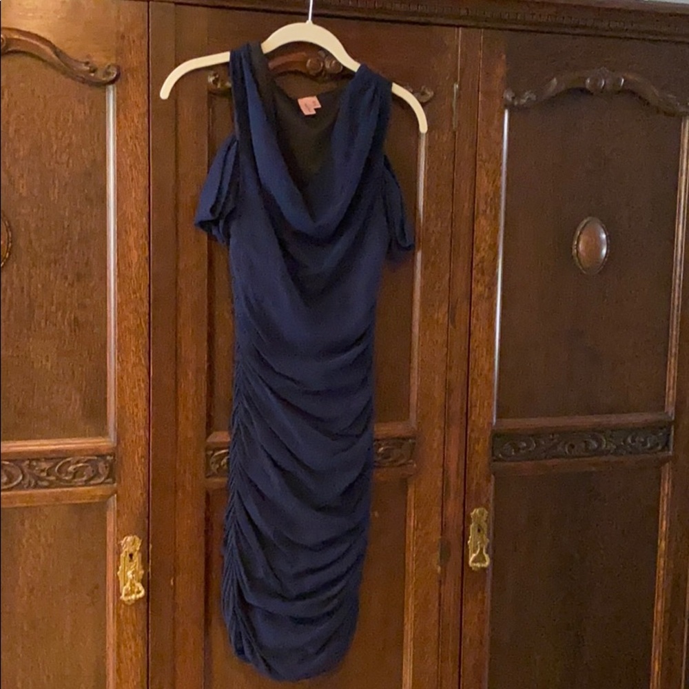 Navy blue fitted (stretchy) lined Sweet Pea dress